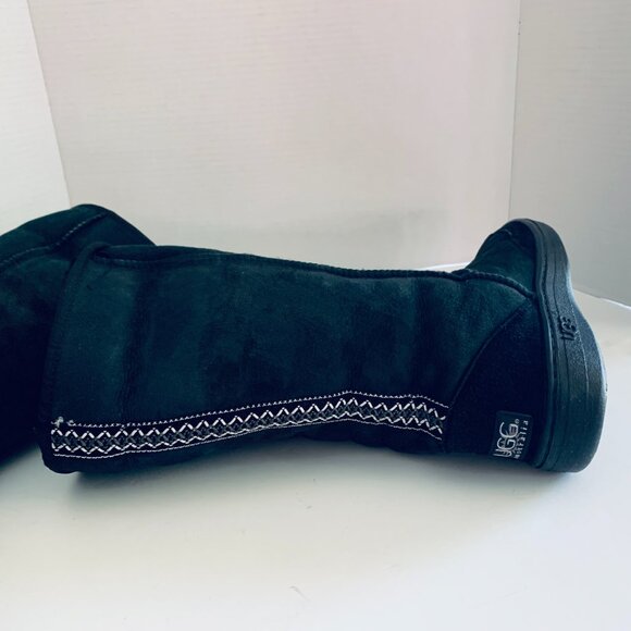 UGG Australia Tall Shearling Boots Suede with Tasman Braid – Classic - Picture 10 of 12